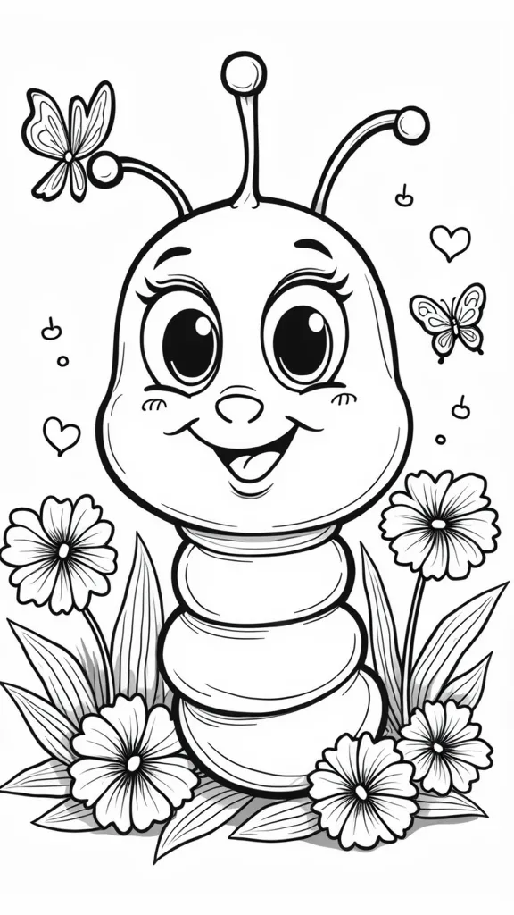 printable caterpillar coloring pages